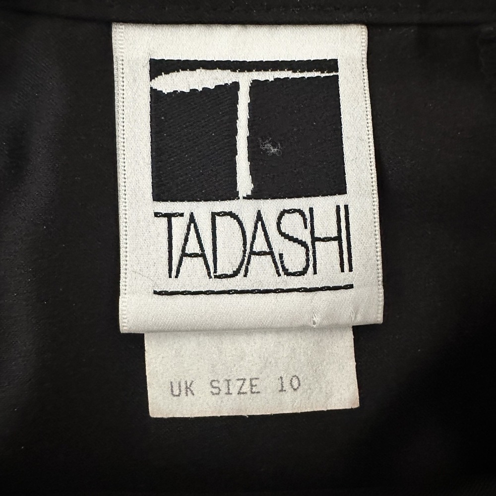 VTG Tadashi Black Satin Maxi Skirt Evening Formal 8 USA Gala Glam Cocktail Party - Picture 6 of 9